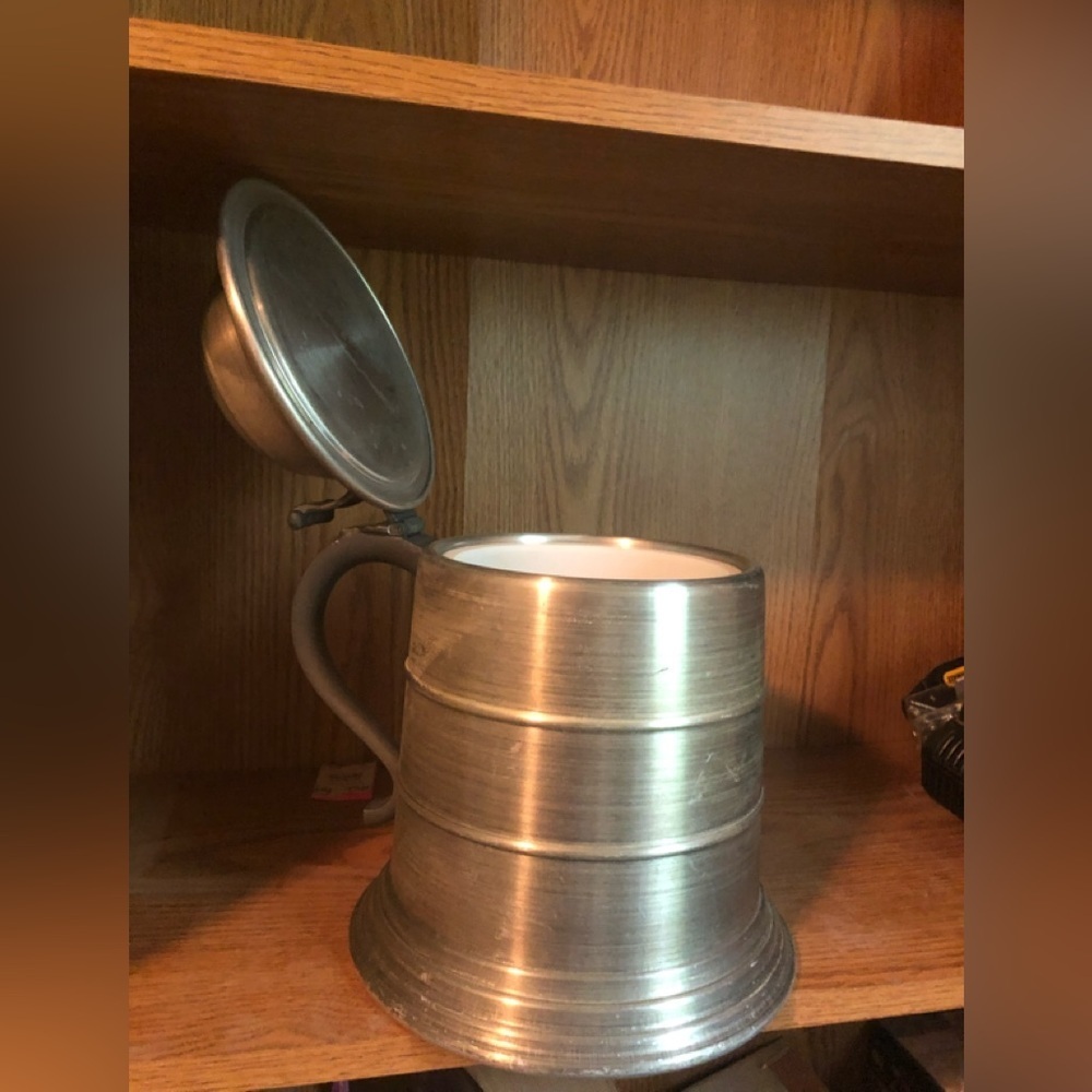 Pewter Look Ice Bucket with Lid